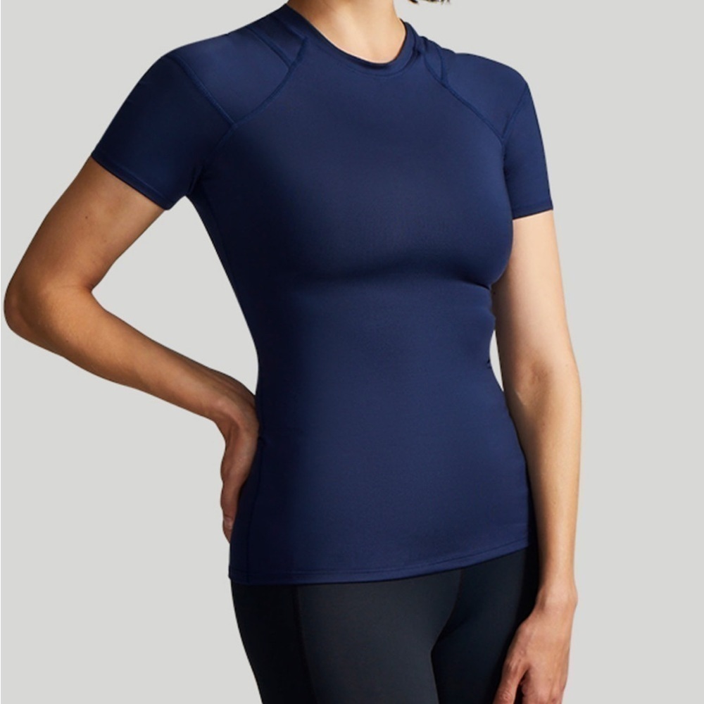 Small Tommie Copper shoulder support shirt New with tags navy